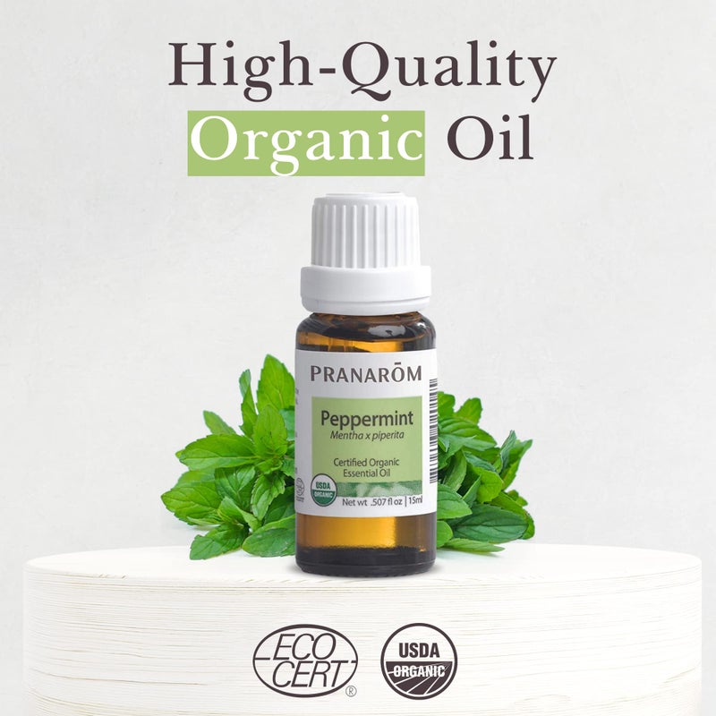 براناروم زيت النعناع العطري العضوي المعتمد من وزارة الزراعة الأمريكية من براناروم (15 مل)، نقي 100% وغير مخفف، من الدرجة العلاجية، من الهند، للاستخدام في العلاج العطري، والناشر، والاستخدام الموضعي، والتبريد، والتدليك، والاسترخاء. - Image 3